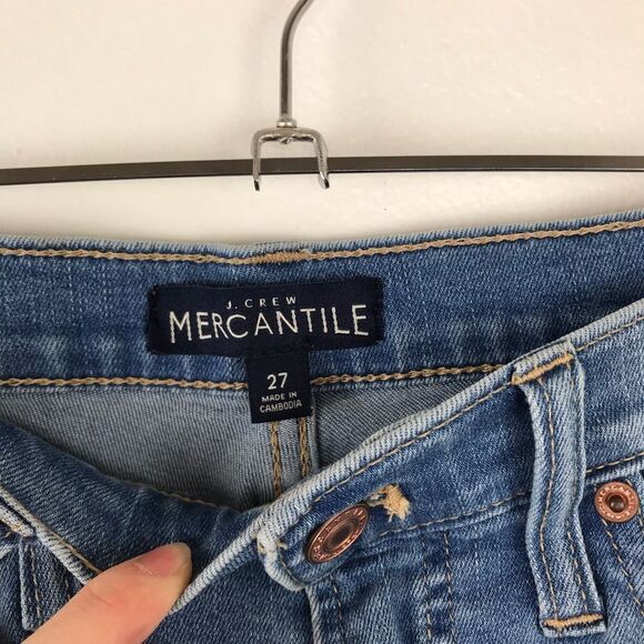 J. Crew high rise skinny jeans w/ let down raw hem - Picture 5 of 8